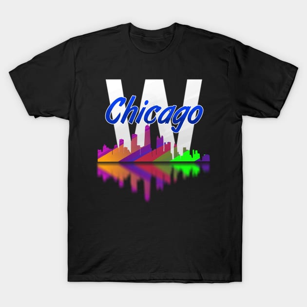 Chicago Skyline with W T-Shirt by MasterpieceArt